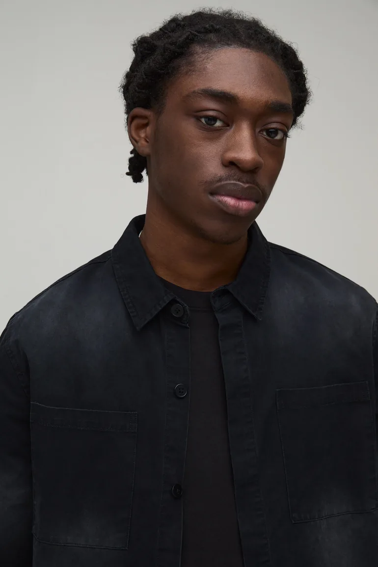 قميص كارغو بجيوب - أسود - 2