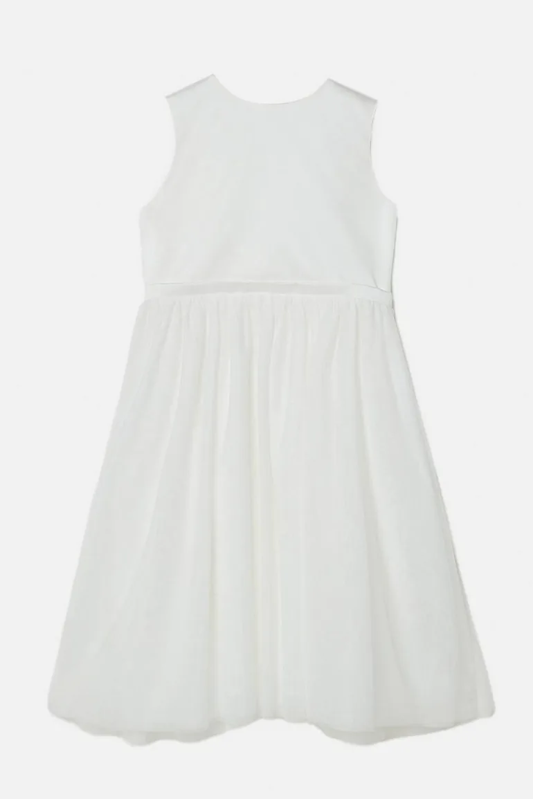 Tulle Skirt Bow Back Flowergirl Dress