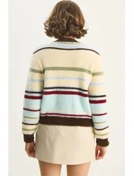 LUCCI Buttoned Crew Neck Cardigan - 5