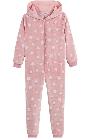 Star Print Hooded Onesie