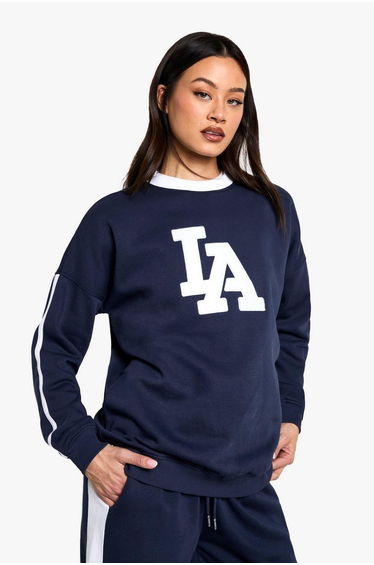 Tall LA Applique Side Stripe Sweatshirt