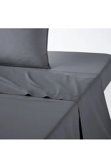 شرشف سرير بقطن مغسول سادة