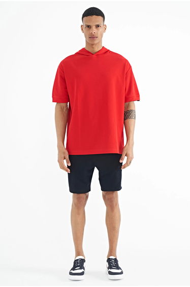 TOMMY Oversized Hooded T-Shirt with Accessory Details