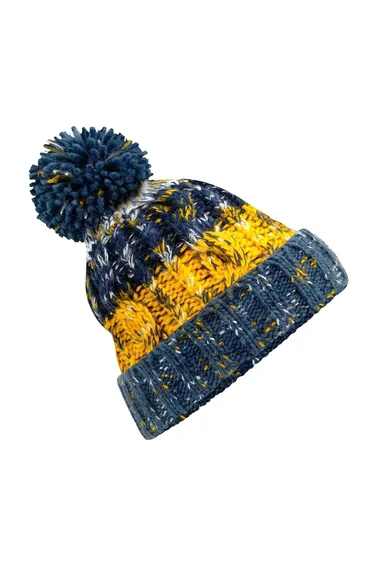 Beechfield Unisex Adult Corkscrew Pom Pom Beanie - Morning Frost