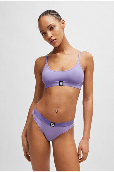 Hugo Bralette Rib Purple - purple