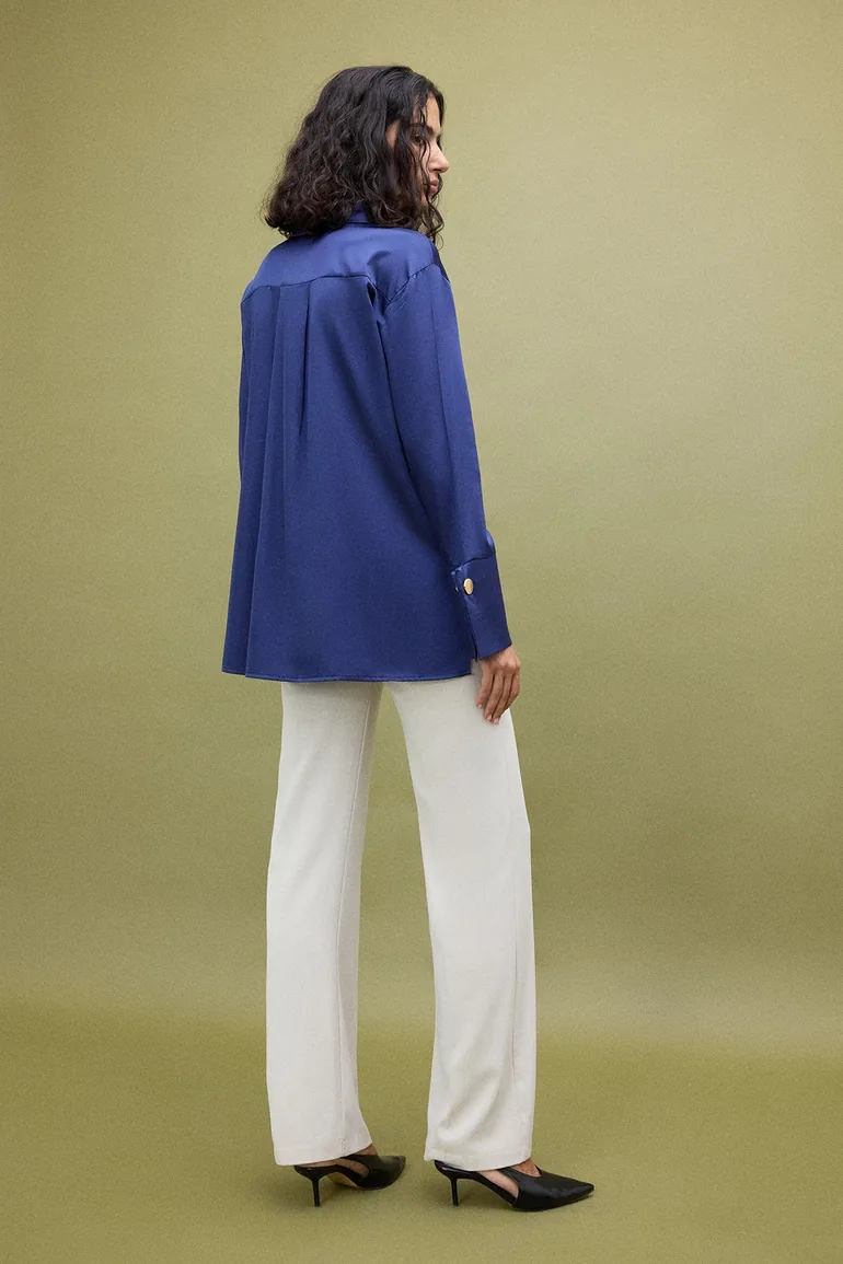 SATIN BASIC SHIRT - 2