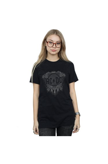 AC/DC Womens/Ladies Black Ice Cotton Boyfriend T-Shirt - Black