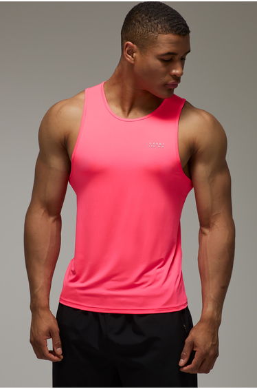 Man Active Running Vest - neon-pink