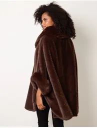 Cape With Luxe Fur Trim - 4