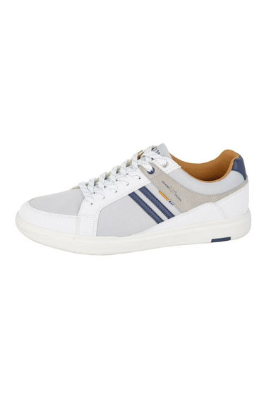 R21 Mens Leisure Striped Trainers - Grey/White