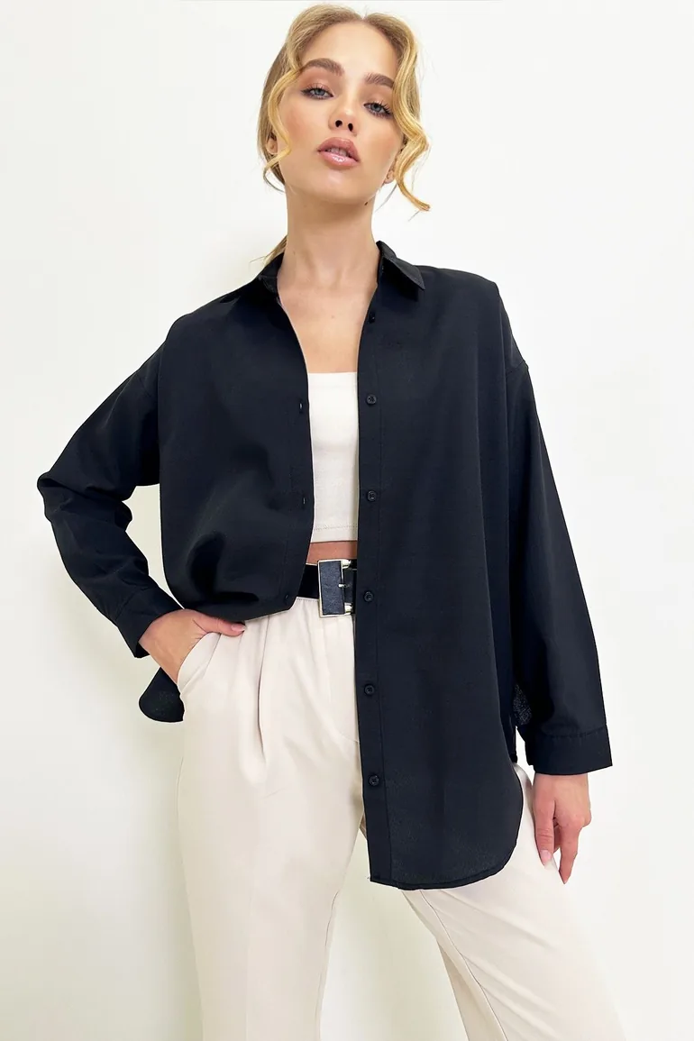 Shirt - Black - Relaxed fit - 2