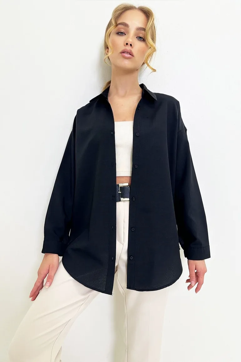 Shirt - Black - Relaxed fit - 3