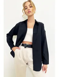 Shirt - Black - Relaxed fit