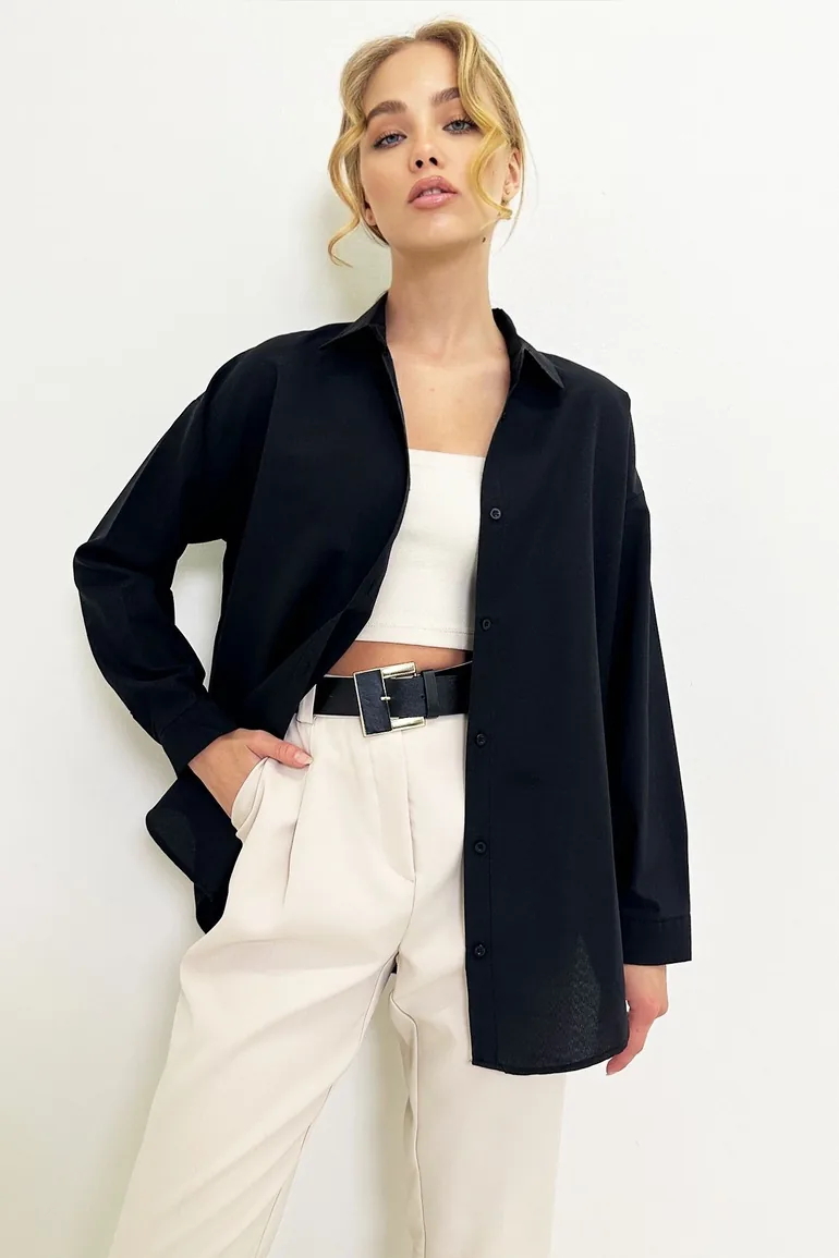 Shirt - Black - Relaxed fit - 4