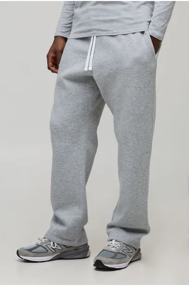 بنطلون رياضي بتصميم واسع - رمادي