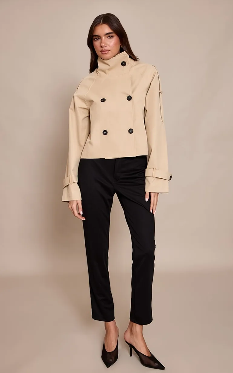 cigarette trousers what are they Black Tailored Mid Rise Cigarette Trousers Prettylittlething Black :  Trousers : VogaCloset Oman