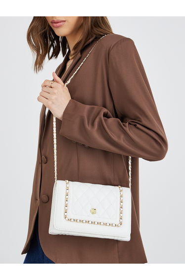 Quilted Chain Detail Shoulder Bag