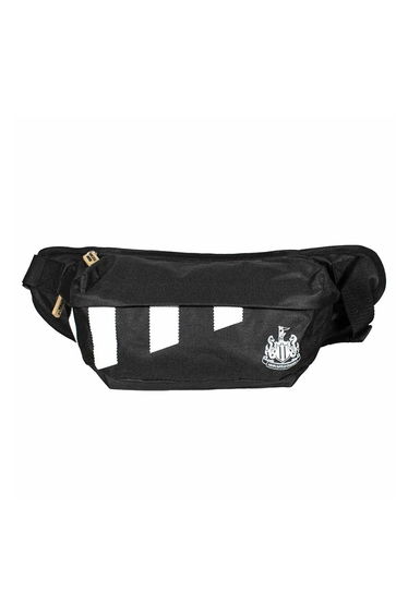Newcastle United FC Unisex Adult Stripe Crossbody Bag - Black/White