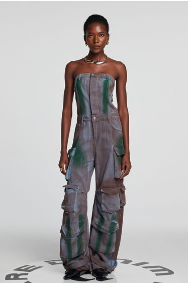 Emma Camouflage Denim Jumpsuit