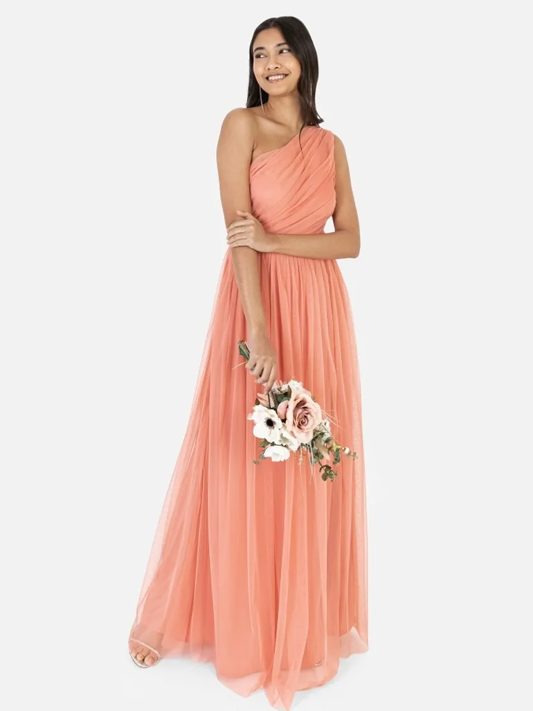 anaya with love one shoulder maxi dress Shop Anaya With Love Recycled Coral One Shoulder Maxi Dress Online in  Bahrain