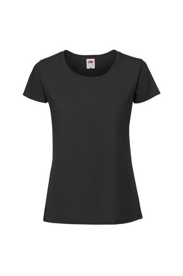 Fruit Of The Loom Womens/Ladies Ringspun Premium T-Shirt - Jet Black
