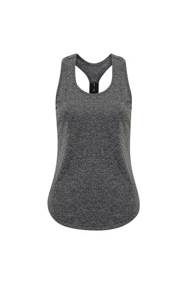 Tri Dri Womens/Ladies Performance Strap Back Vest - Black Melange
