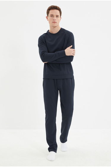 Pajama Set - Dark blue - Plain