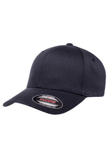 Yupoong Mens Flexfit Fitted Baseball Cap - Dark Navy/Dark Navy