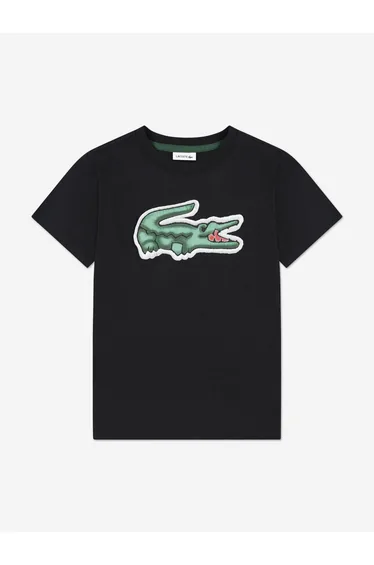 تيشيرت قطن لاكوست أسود