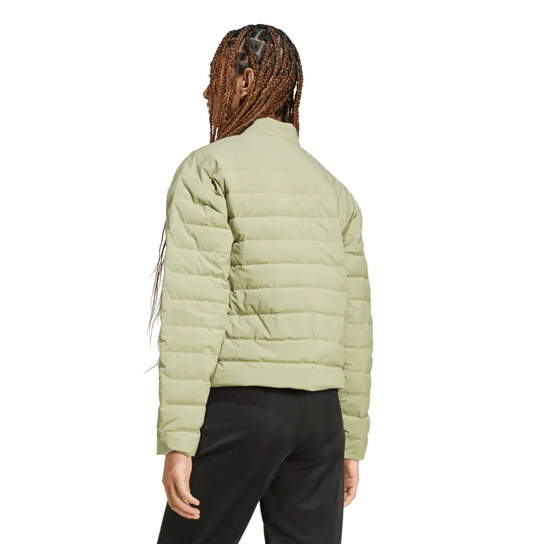 Women's adidas Helionic Light Down Jacket in Green - 4
