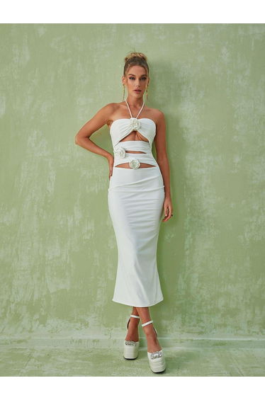Dorcas Halterneck Cutout Midi Dress