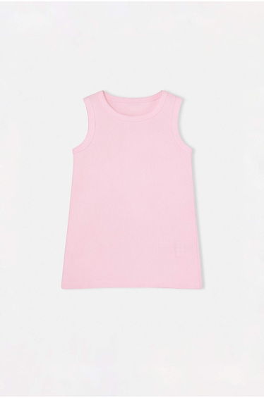 Pink Plain Knitted Bottom - Top Set
