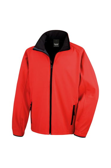 Result Core Mens Printable Soft Shell Jacket - Red/Black