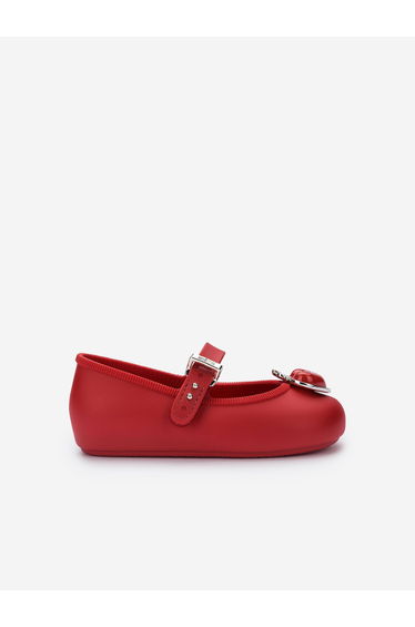 Mini Melissa Girls Soft Ballerina Princess Shoes in Red