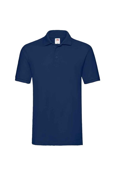 Fruit of the Loom Mens Premium Cotton Pique Polo Shirt - Navy