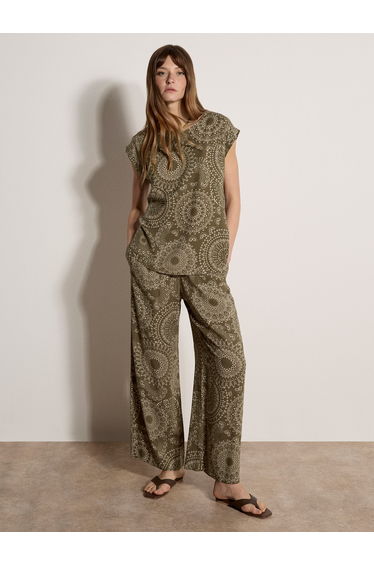 Kaleidoscope Print Woven Trousers