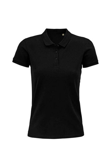 SOLS Womens/Ladies Planet Organic Polo Shirt - Black
