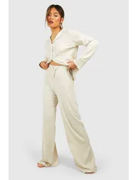 Wide Leg Tie Waist Lounge Trouser