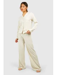 Wide Leg Tie Waist Lounge Trouser - 2