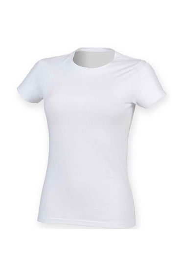 SF Womens/Ladies Feel Good T-Shirt - White