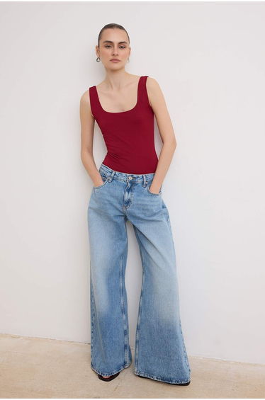 Burgundy Knitted Bodysuit