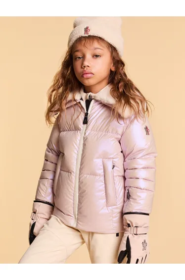 Moncler Enfant Kids Grenoble Hat in Ivory