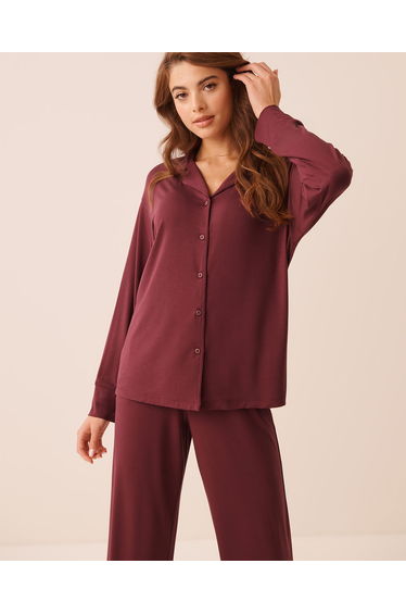 Modal Long Sleeve Button-down Shirt