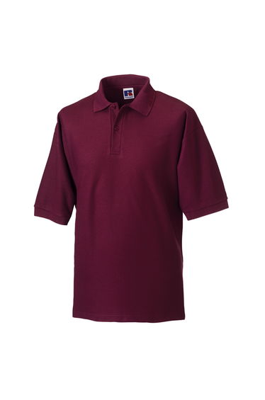 Russell Mens Classic Short Sleeve Polycotton Polo Shirt - Burgundy