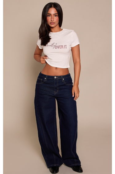 Petite Diamante Graphic Fitted T-Shirt