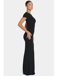 ButterCloud™ Cap Sleeve Maxi Dress in Black - 2