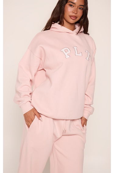 Pink PLT Logo Oversized Hoodie