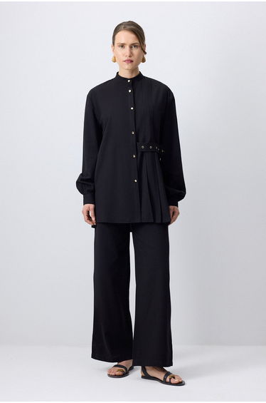SHIRT AND PANTS SET WITH BELT DETAIL