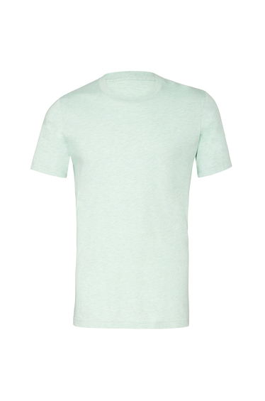 Bella + Canvas Adults Unisex Heather CVC T-Shirt - Prism Mint Heather