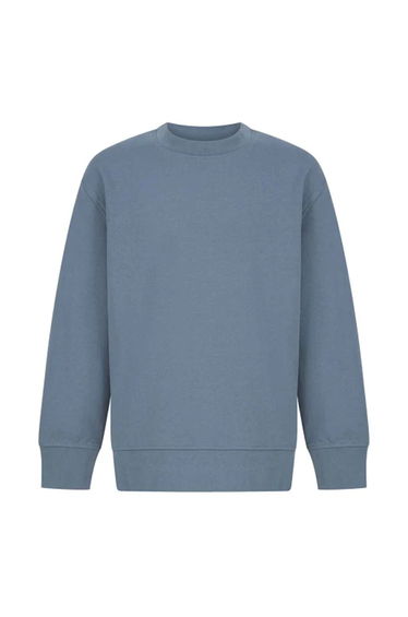 SF Minni Childrens/Kids Curved Hem Sweatshirt - Stone Blue